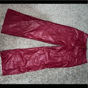 Red Leather Pants- New!!